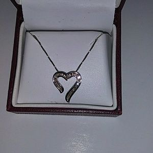 Open Heart Diamond Necklace